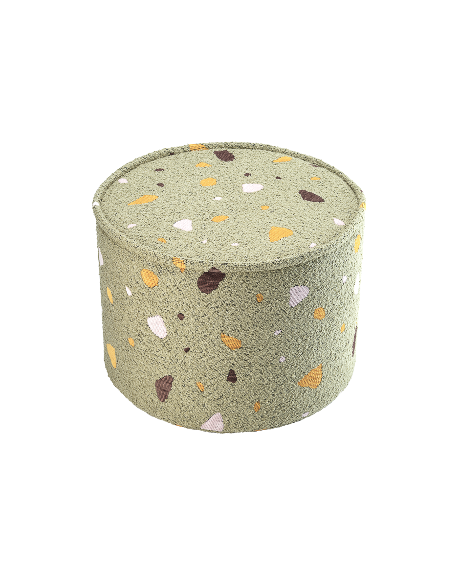 Wigiwama Terrazzo Moss Pouffe