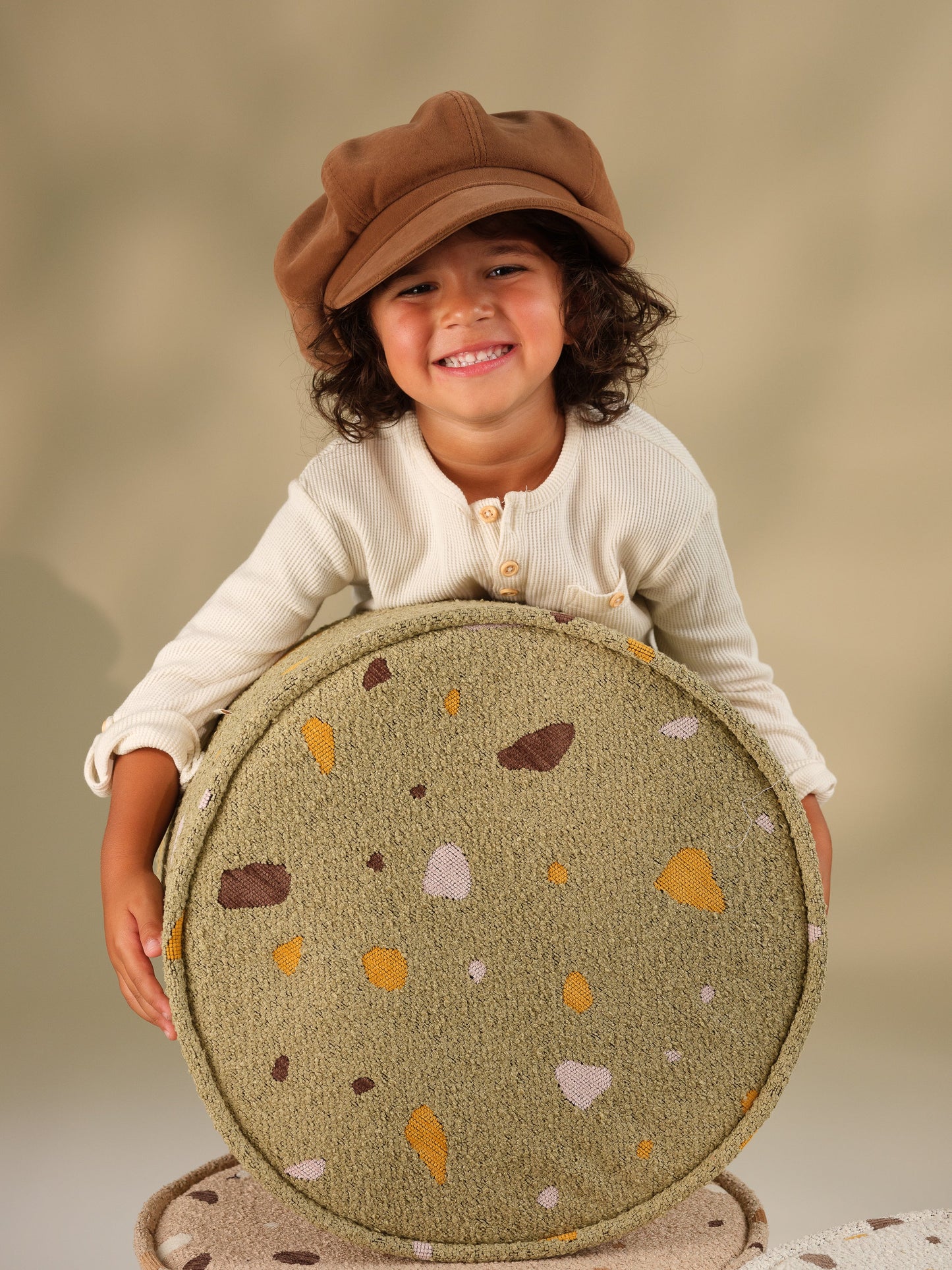 Wigiwama Terrazzo Moss Pouffe