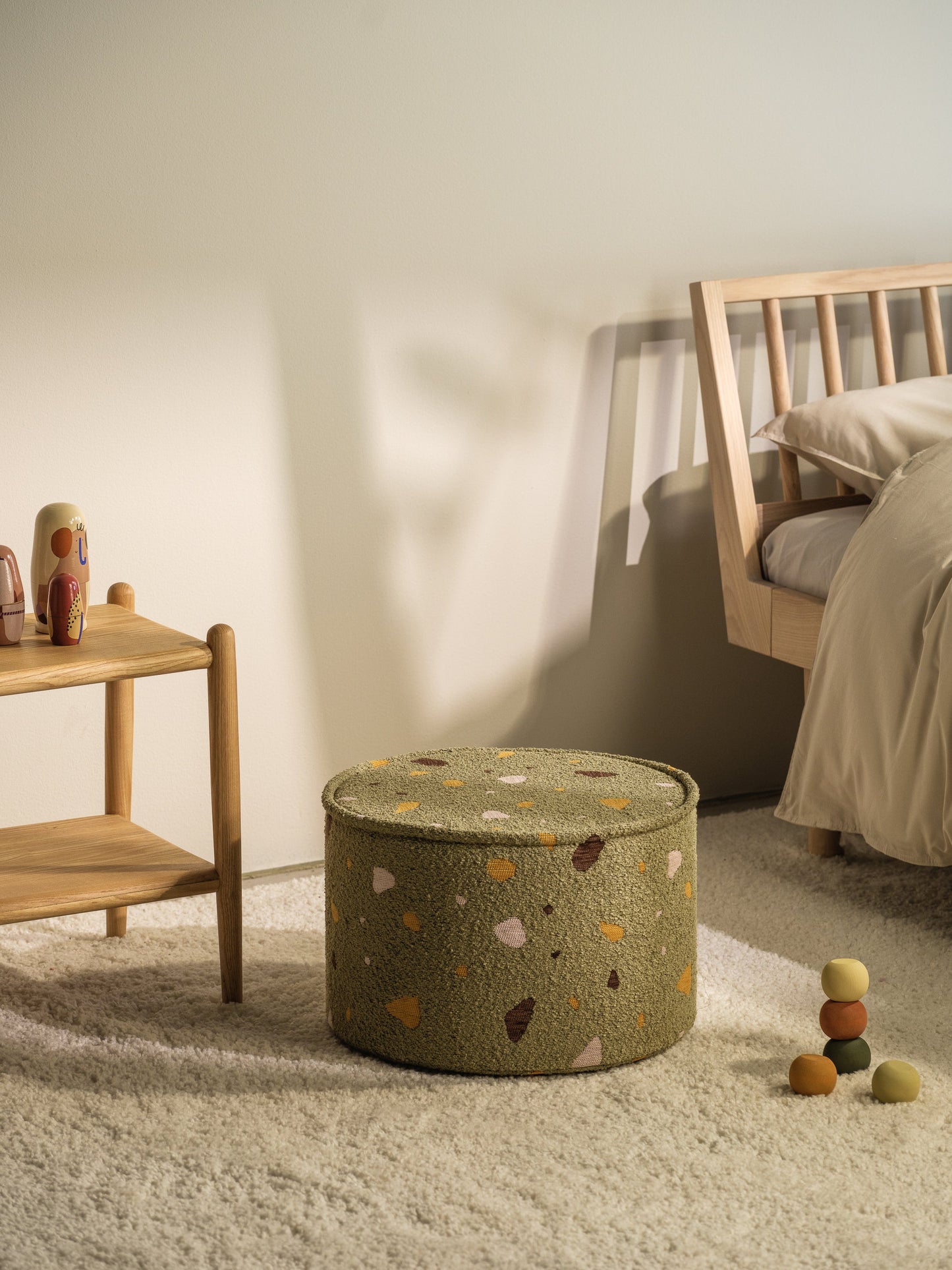 Wigiwama Terrazzo Moss Pouffe