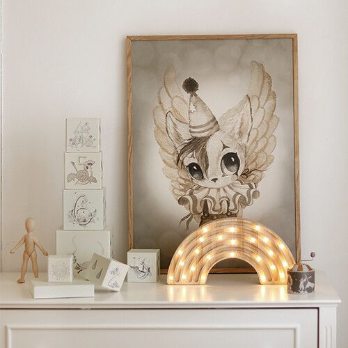 Kleine Lichter Lampe Holz