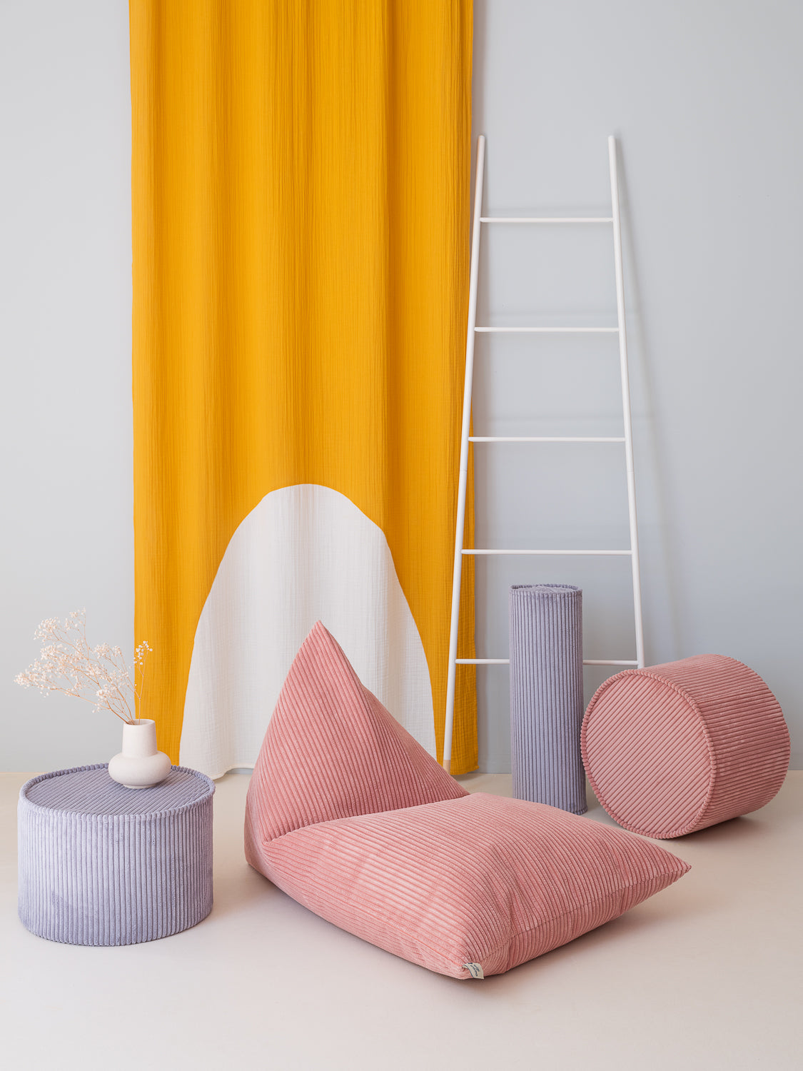 Wigiwama Blueberry Blue Roll Cushion