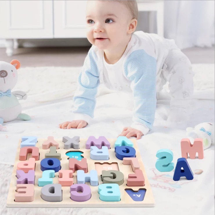 Unique kidz - Houten Montessori Alfabet spel - Uniquekidz