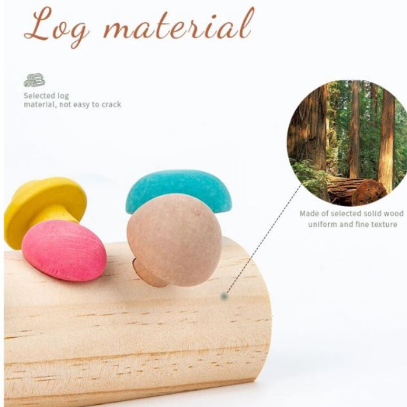 Unique kidz - Houten paddenstoelen set - Uniquekidz