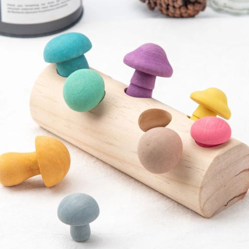 Unique kidz - Houten paddenstoelen set - Uniquekidz