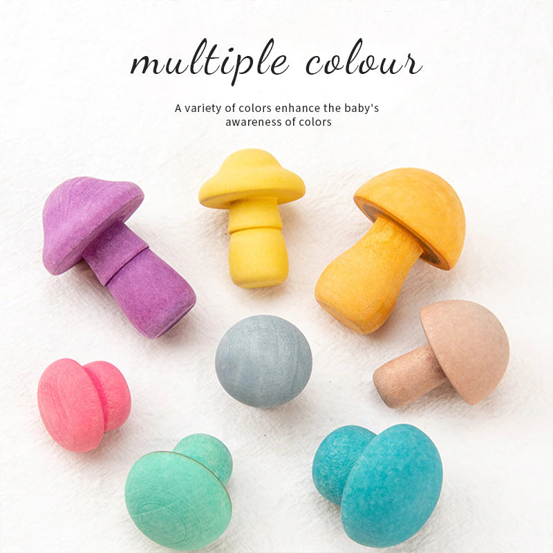 Unique kidz - Houten paddenstoelen set - Uniquekidz