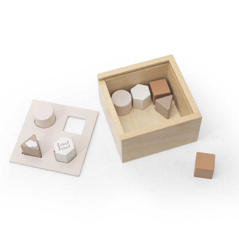 Label Label Vormenstoof Vierkant Nougat - Uniquekidz