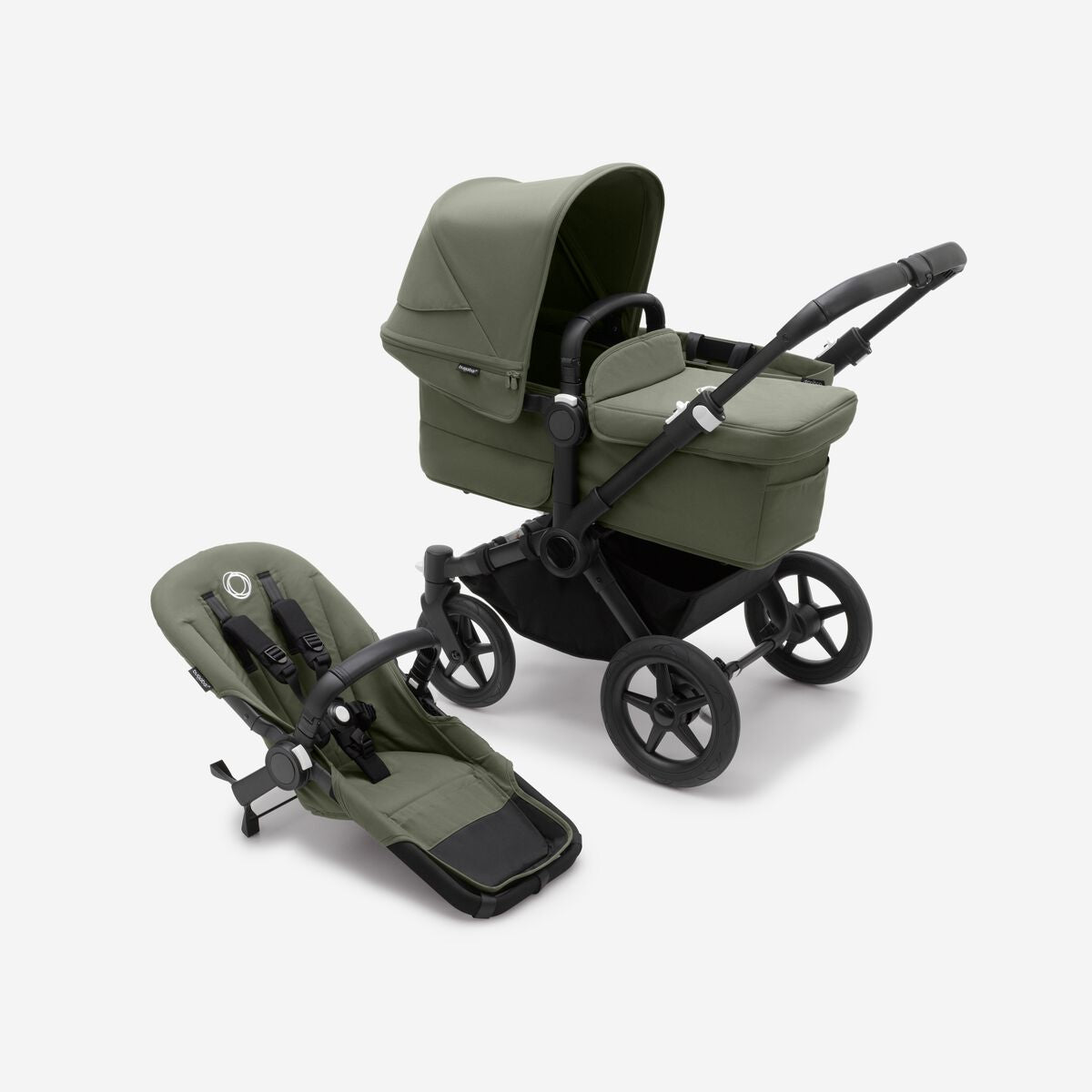 Bugaboo Donkey 5 Duo kinderwagen met wieg en stoel