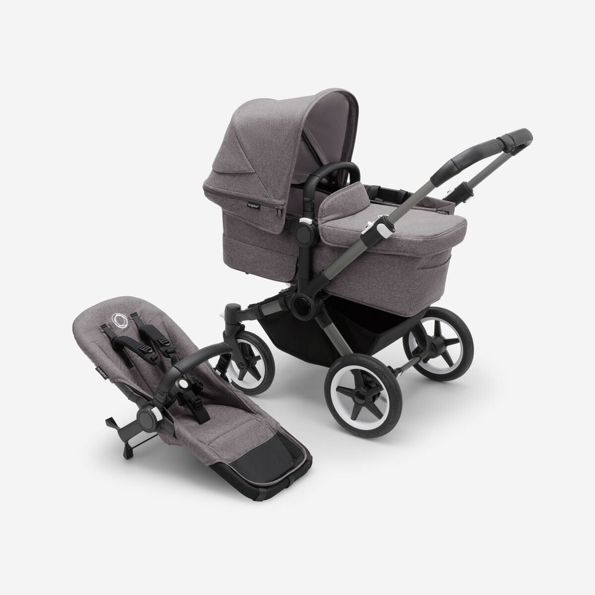 Bugaboo Donkey 5 Duo kinderwagen met wieg en stoel