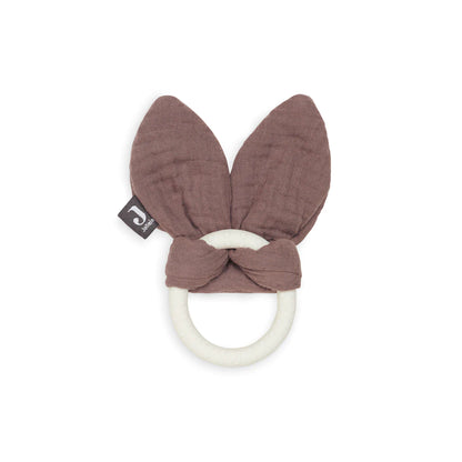 Jollein Bijtring Siliconen Bunny Ears - Chestnut - Uniquekidz