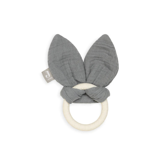 Jollein Bijtring Siliconen Bunny Ears - Storm Grey - Uniquekidz