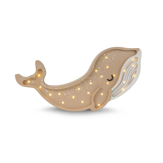 Little Lights Lamp Whale Cinnamon Brown