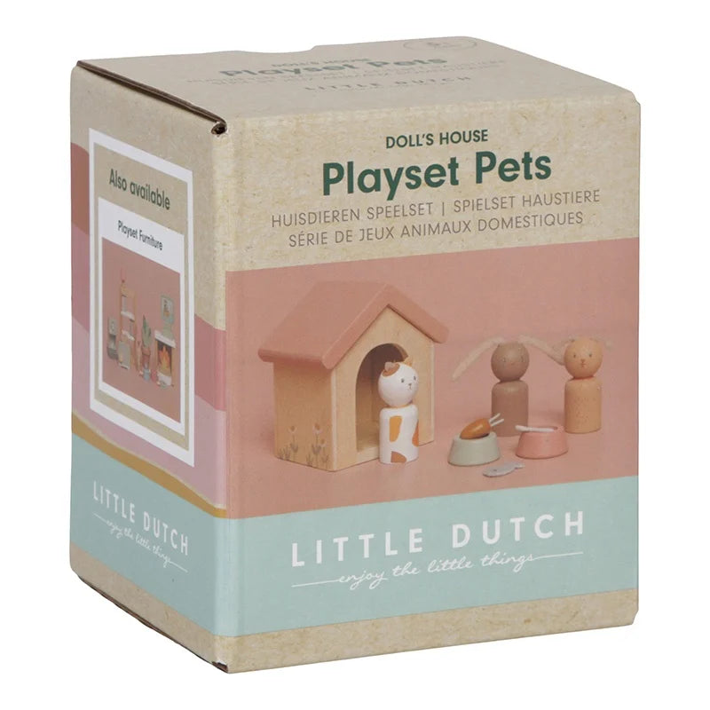 Little Dutch houten aanvulset Huisdieren Poppenhuis