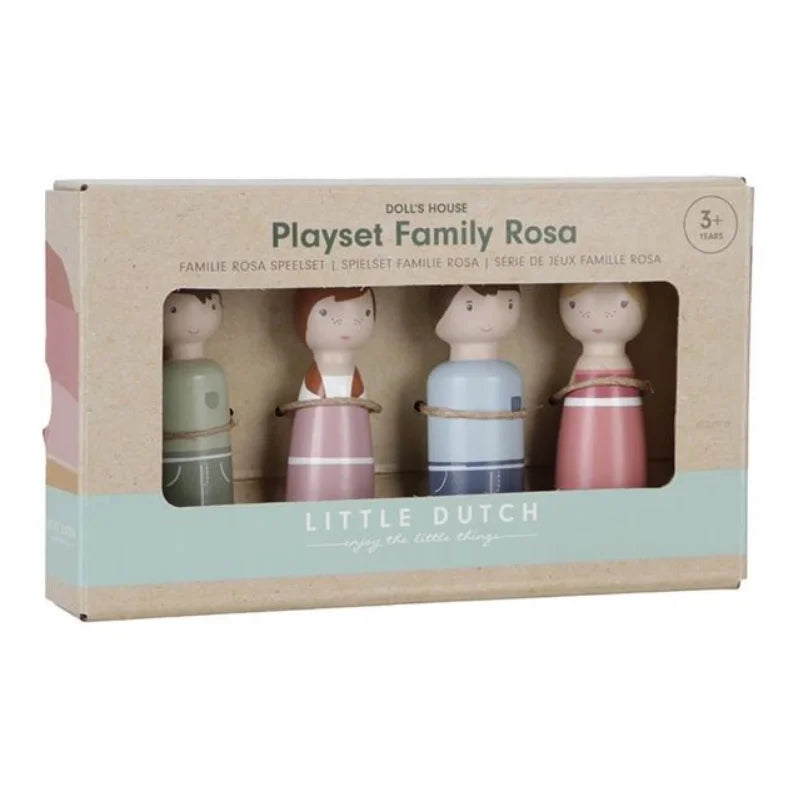 Little Dutch houten aanvulset familie Rosa Poppenhuis