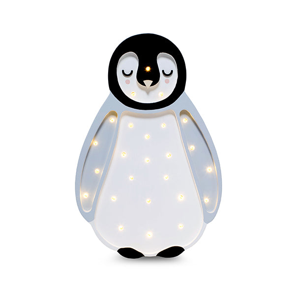 Little Lights Lamp Baby Penguin Light Gray