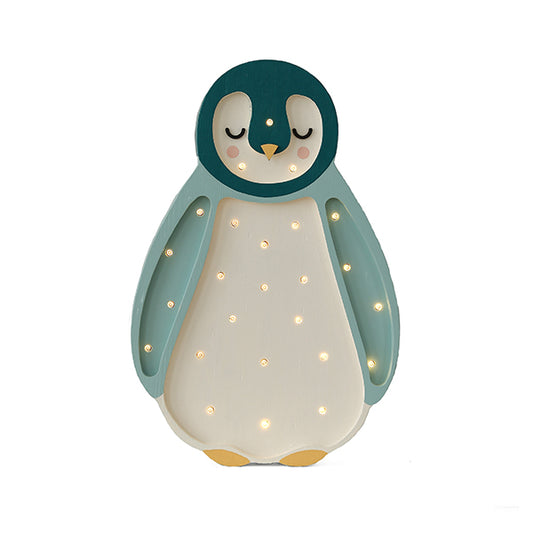 Little Lights Lamp Baby Penguin Teal