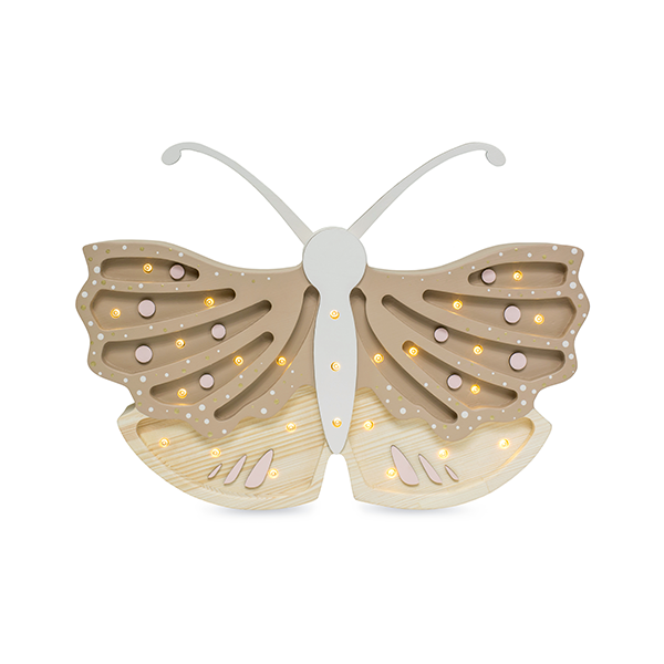 Kleine Lichter Lampe Schmetterling Kaffee Creme