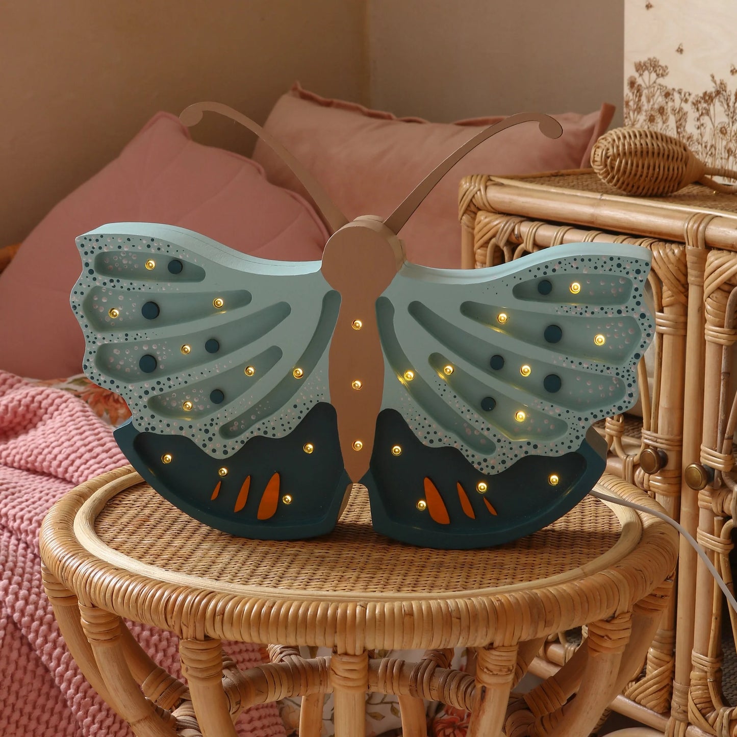 Little Lights Lamp Butterfly Daisy Blue