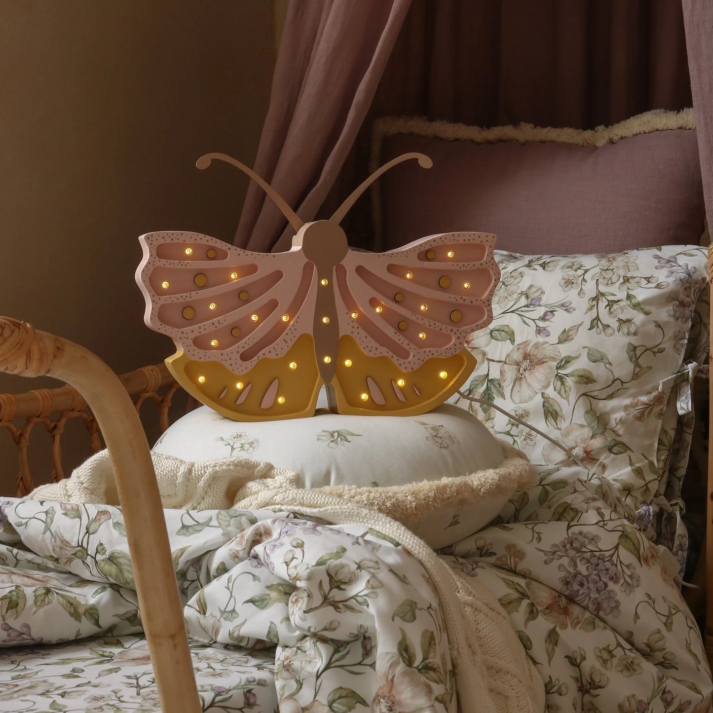 Little Lights Lamp Butterfly Honey Rose