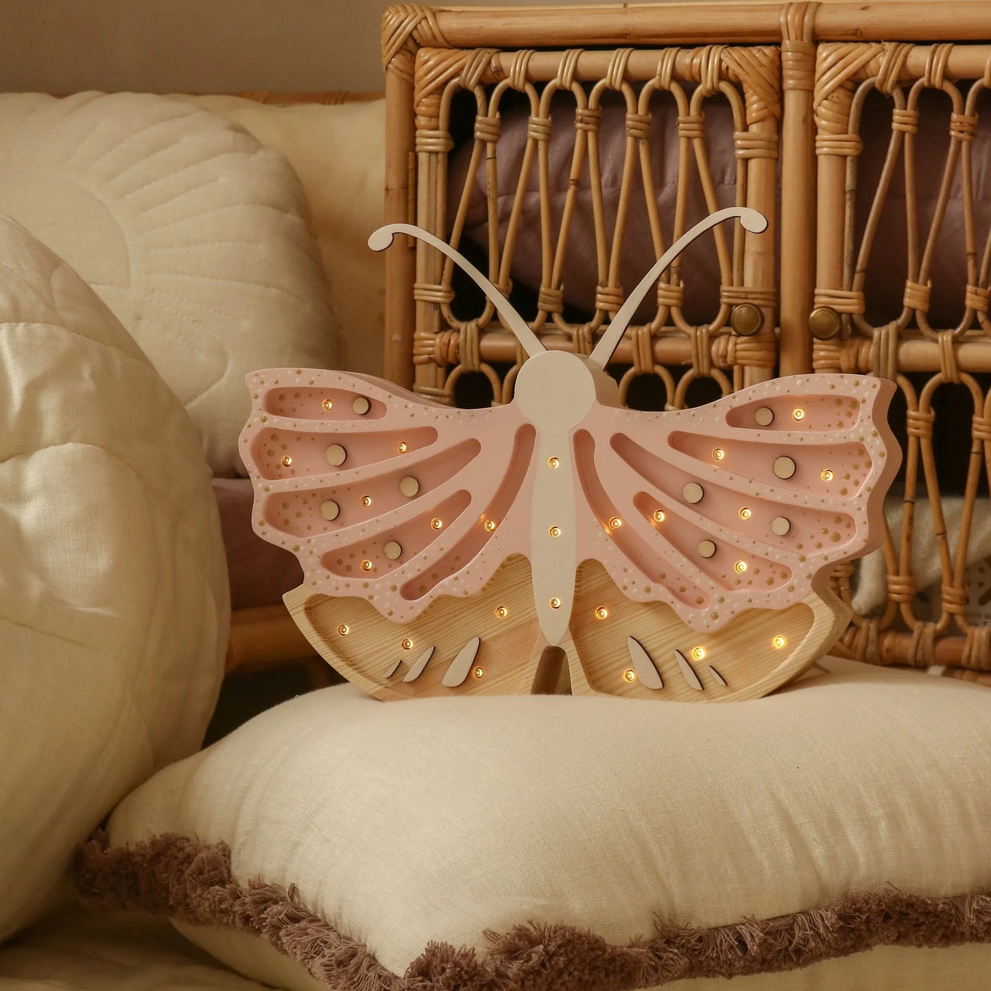 Little Lights Lamp Butterfly Strawberry Cream