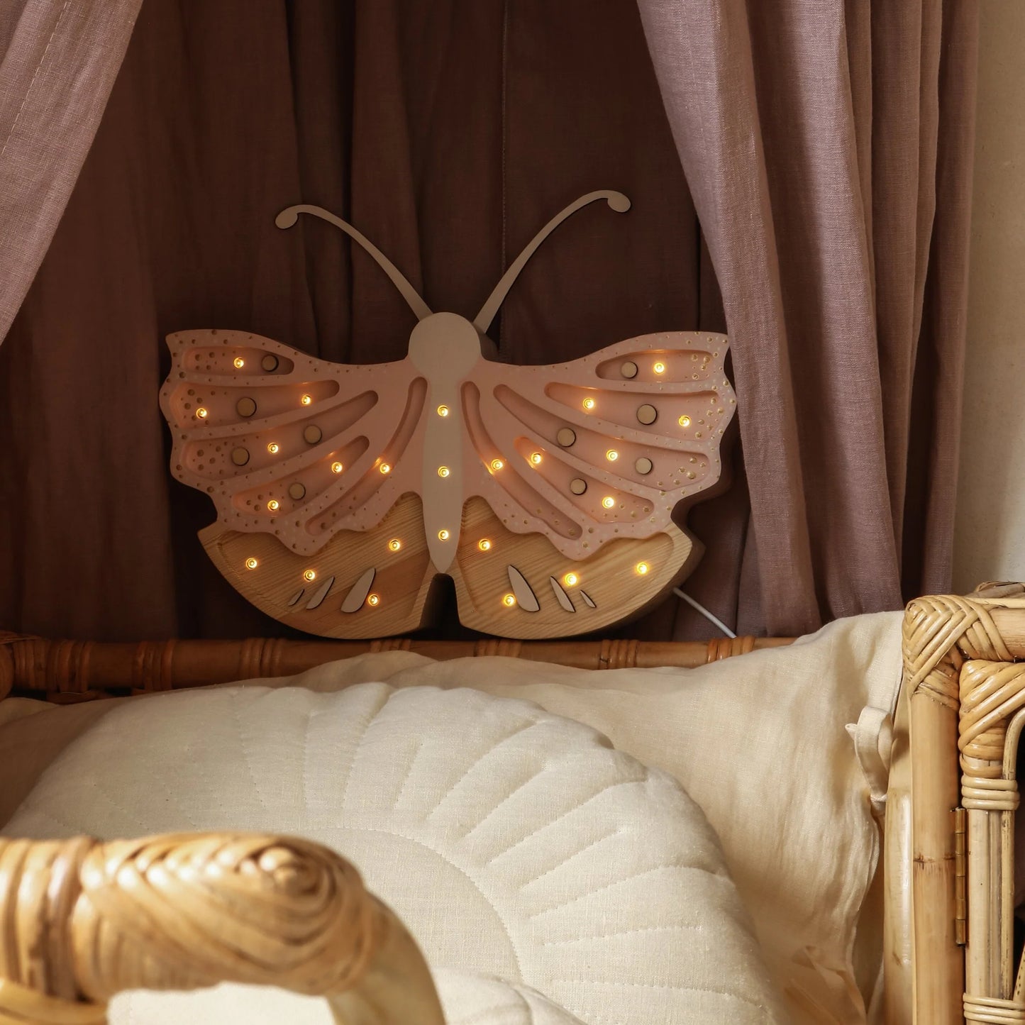 Little Lights Lamp Butterfly Strawberry Cream