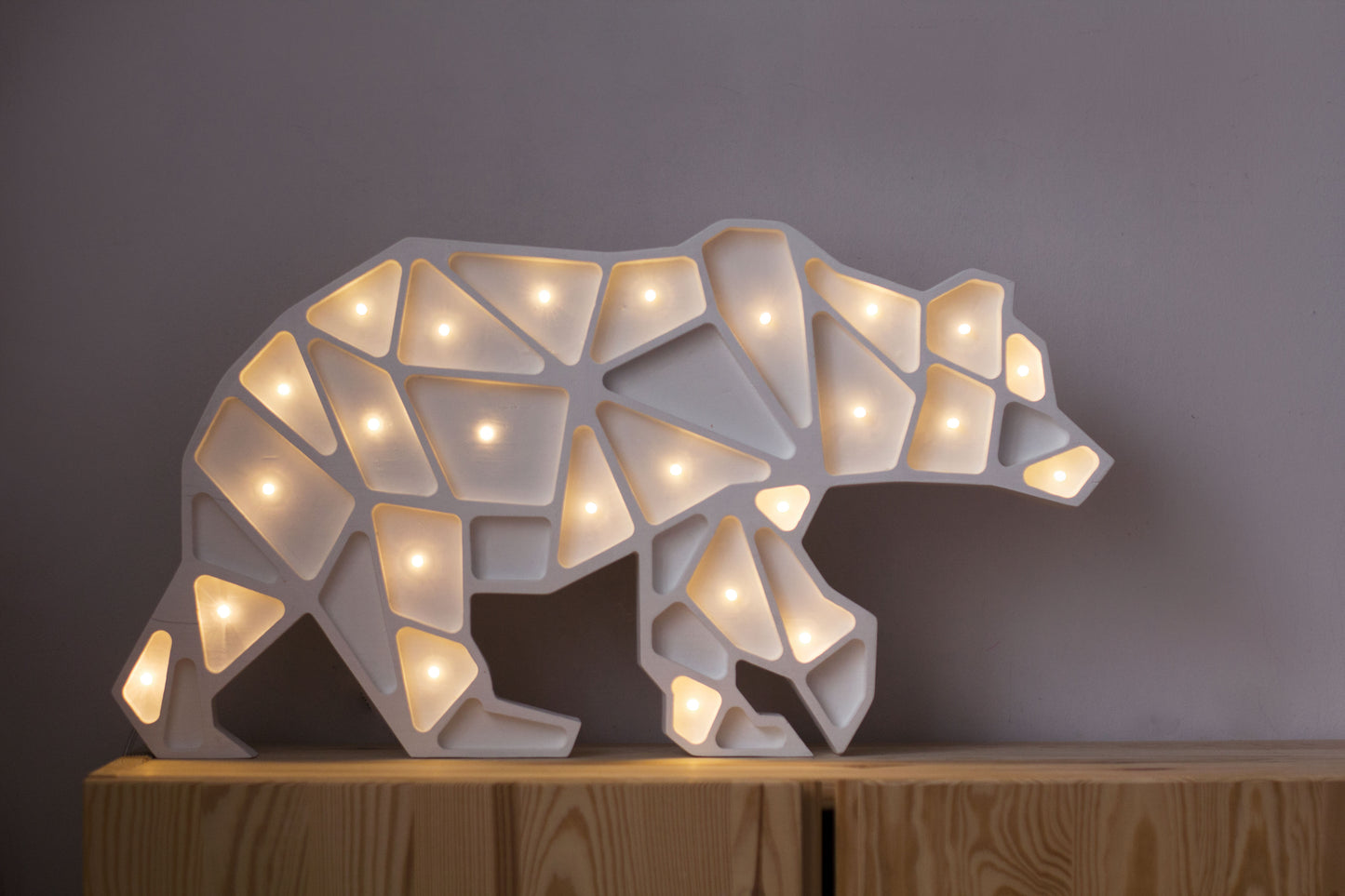 Little Lights Lamp Geometric Bear Large