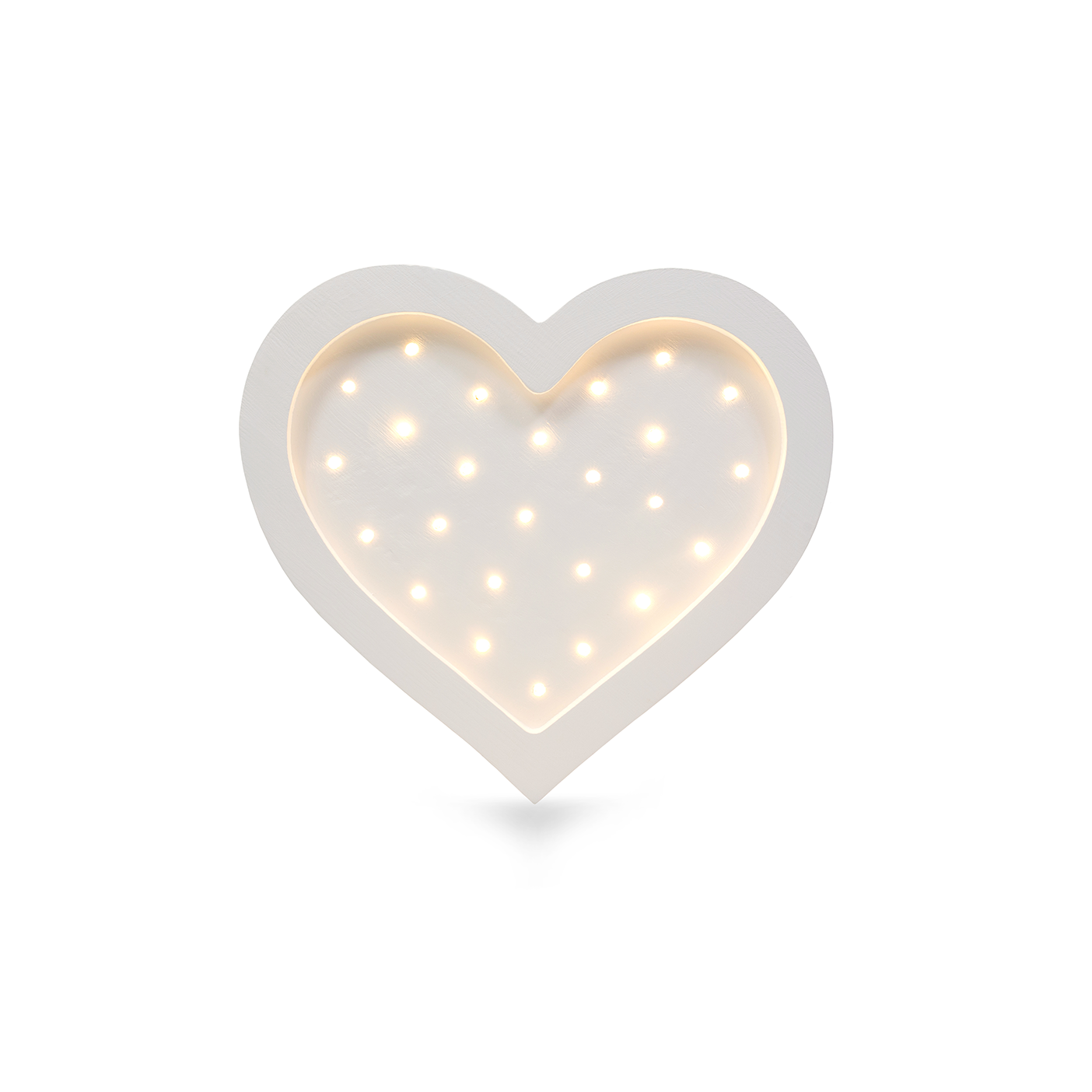 Little Lights Lamp Heart White