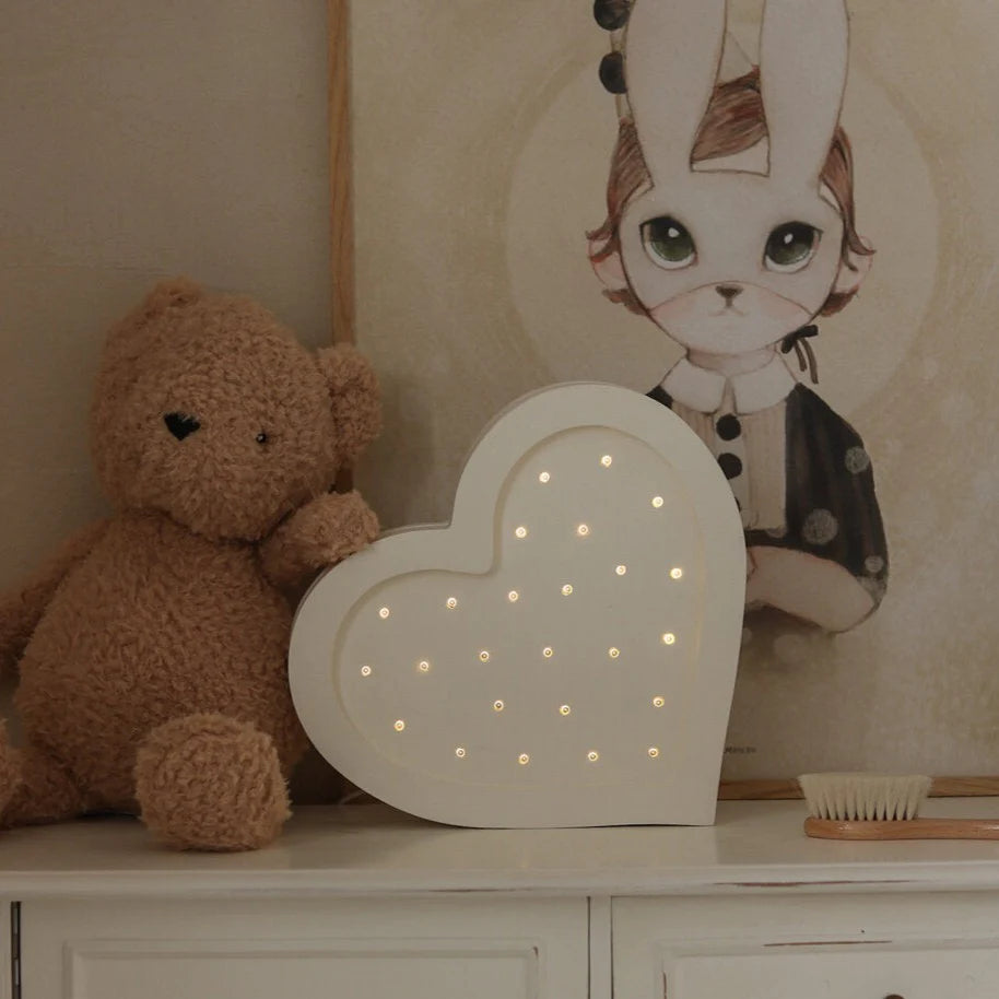 Little Lights Lamp Heart White