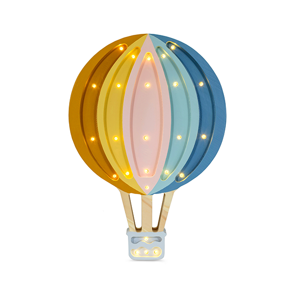 Little Lights Lamp Hot Air Baloon Retro Rainbow