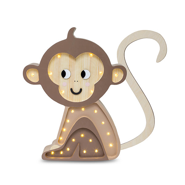 Little Lights Lamp Monkey Brown Jungle