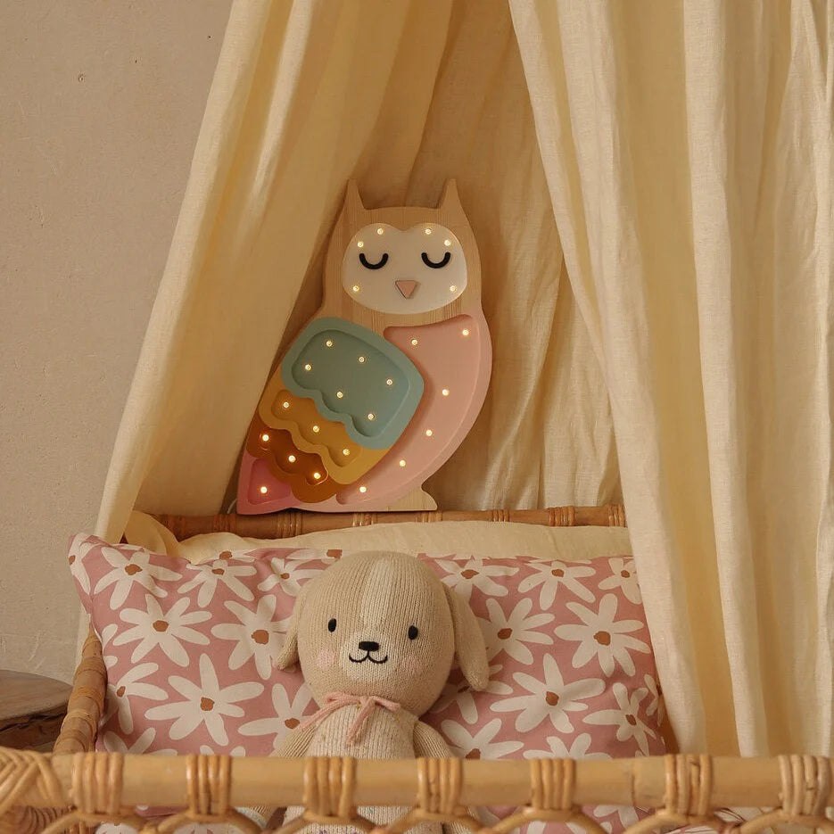 Little Lights Lamp Owl Retro Rainbow