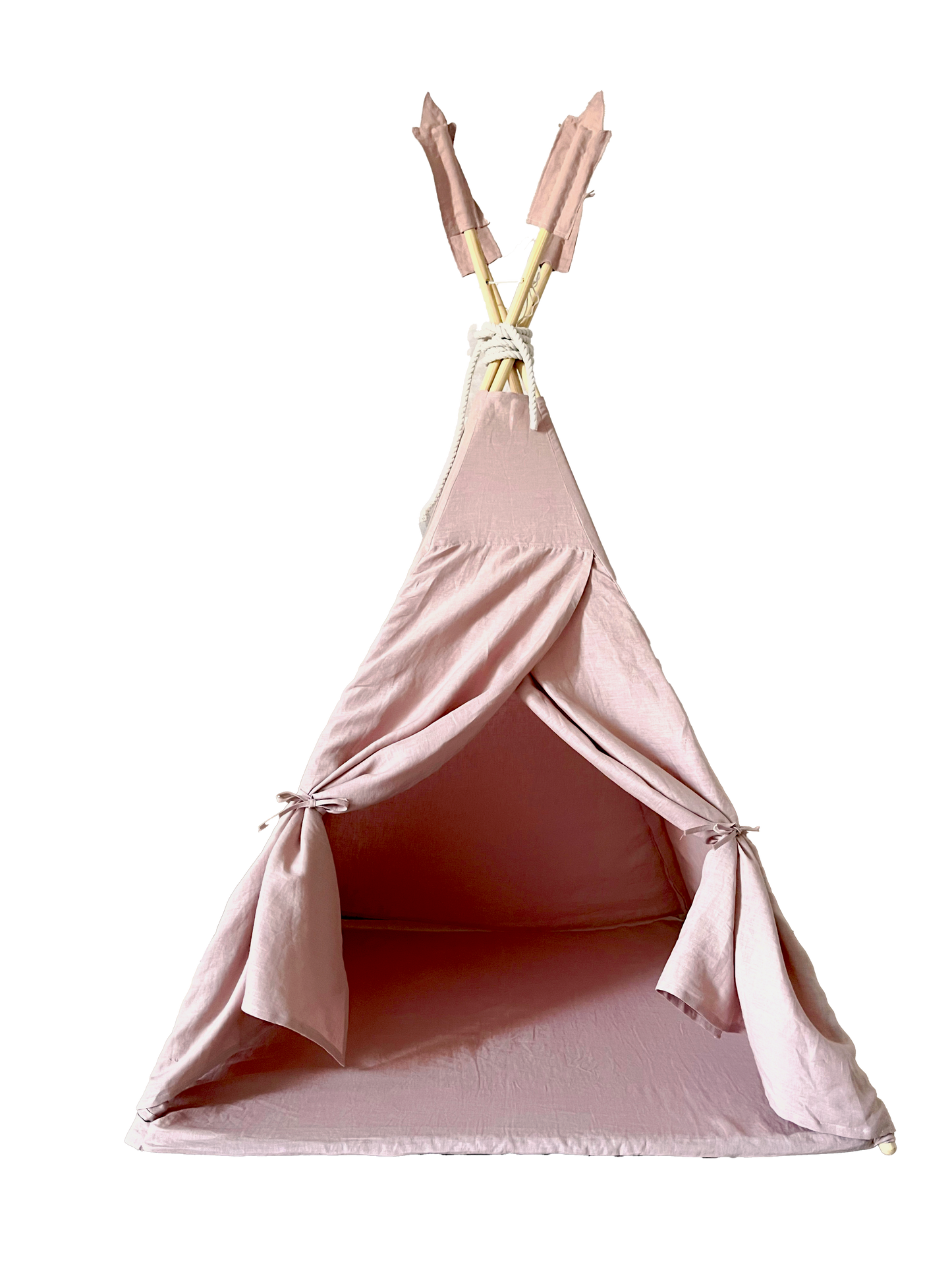 Teepee tent/ Tipi tent - Powder Pink Linnen