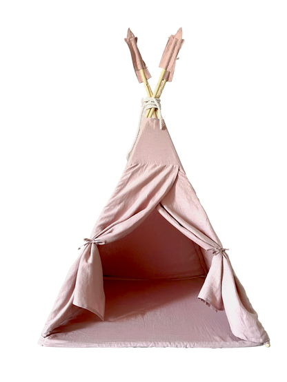 Teepee tent/ Tipi tent - Powder Pink Linnen