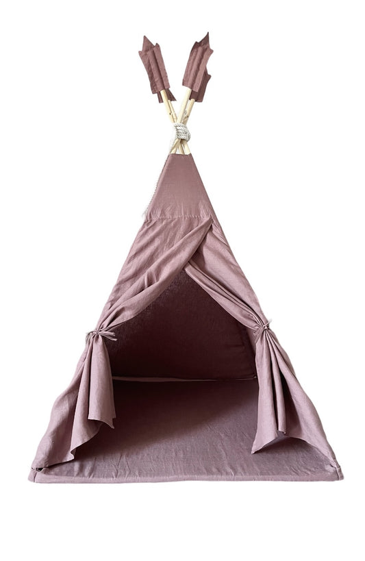 Teepee tent/ Tipi tent - Marsala Linnen