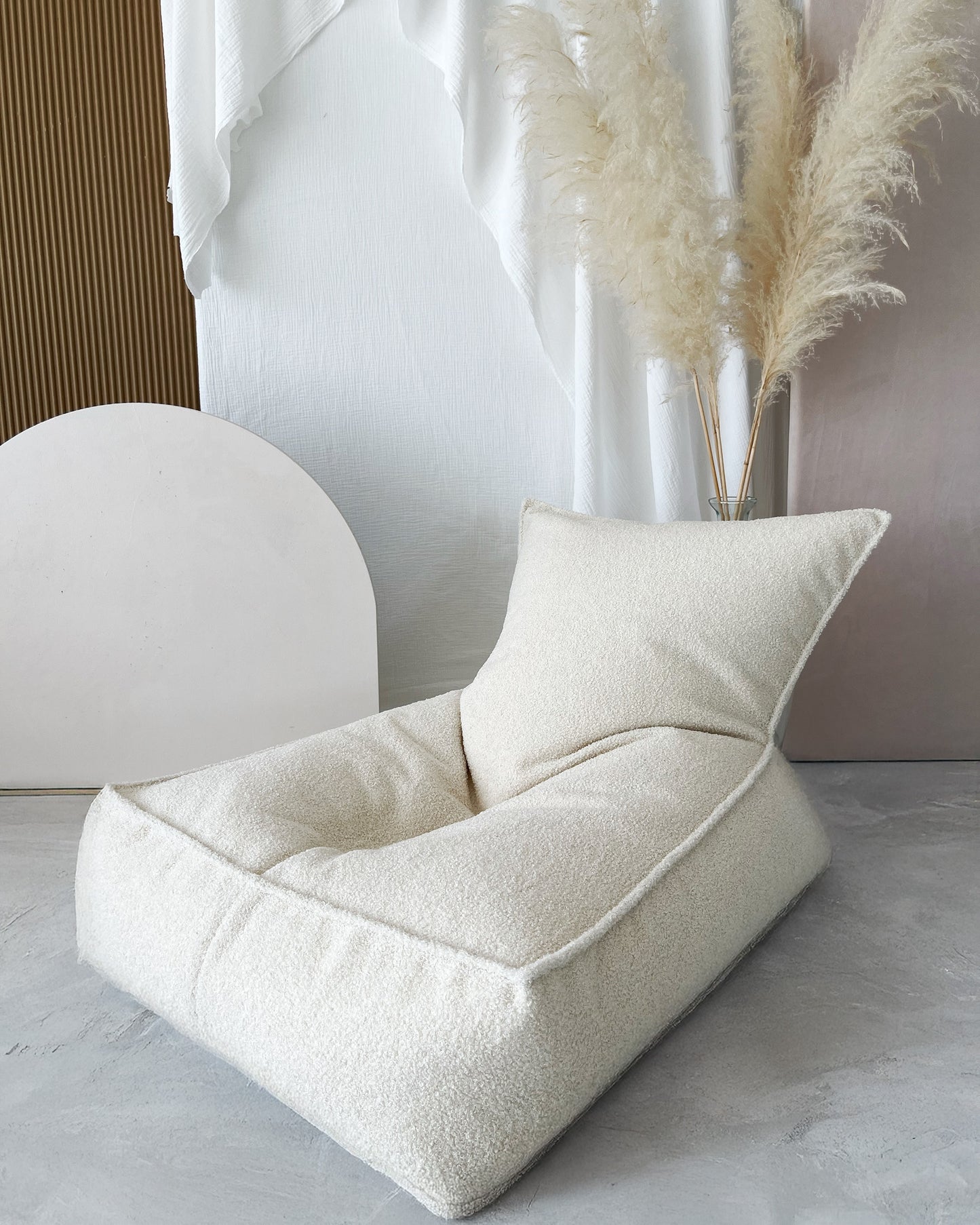 Bouclé Beanbag -Bouclé Cream