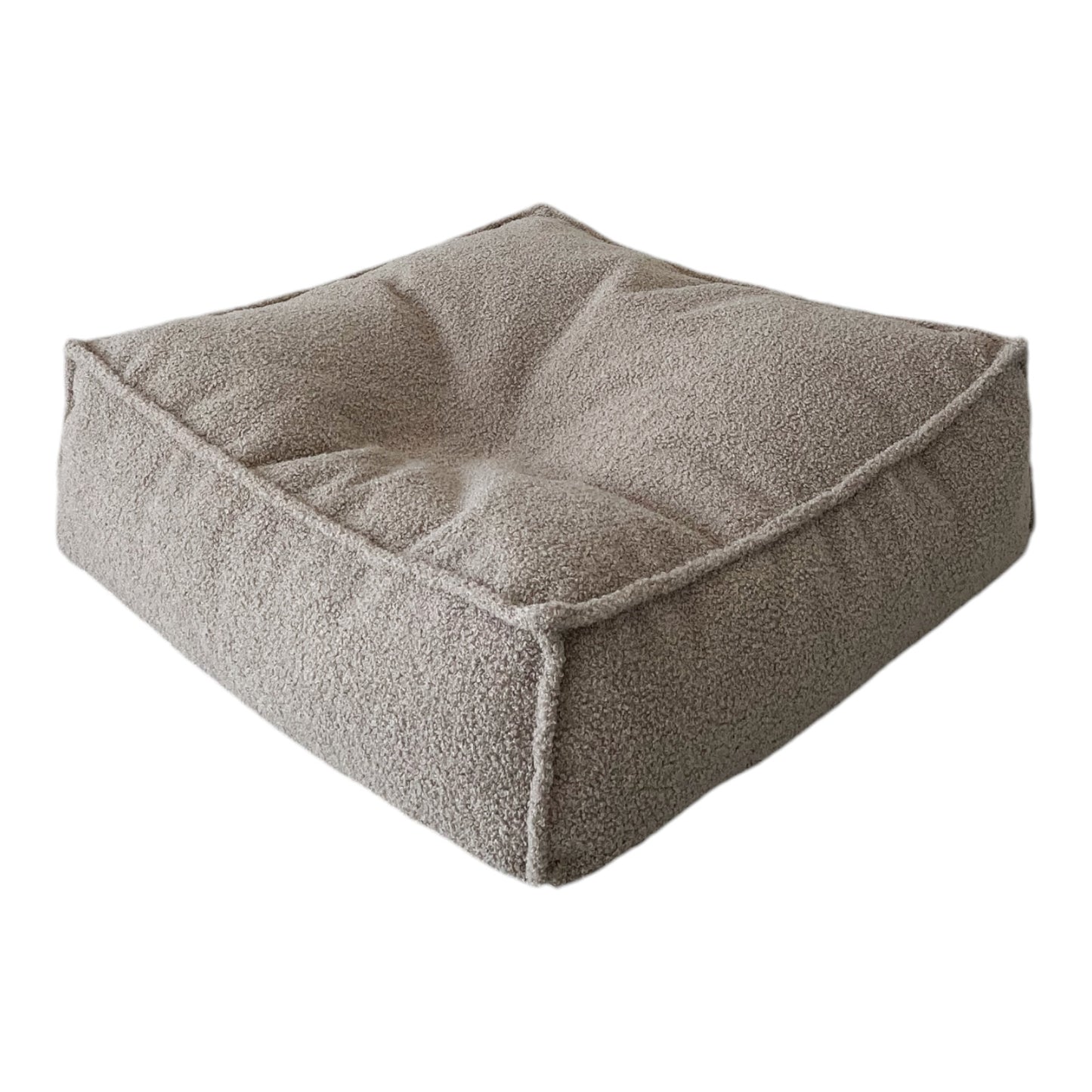 Bouclé Ottoman -square - Beige