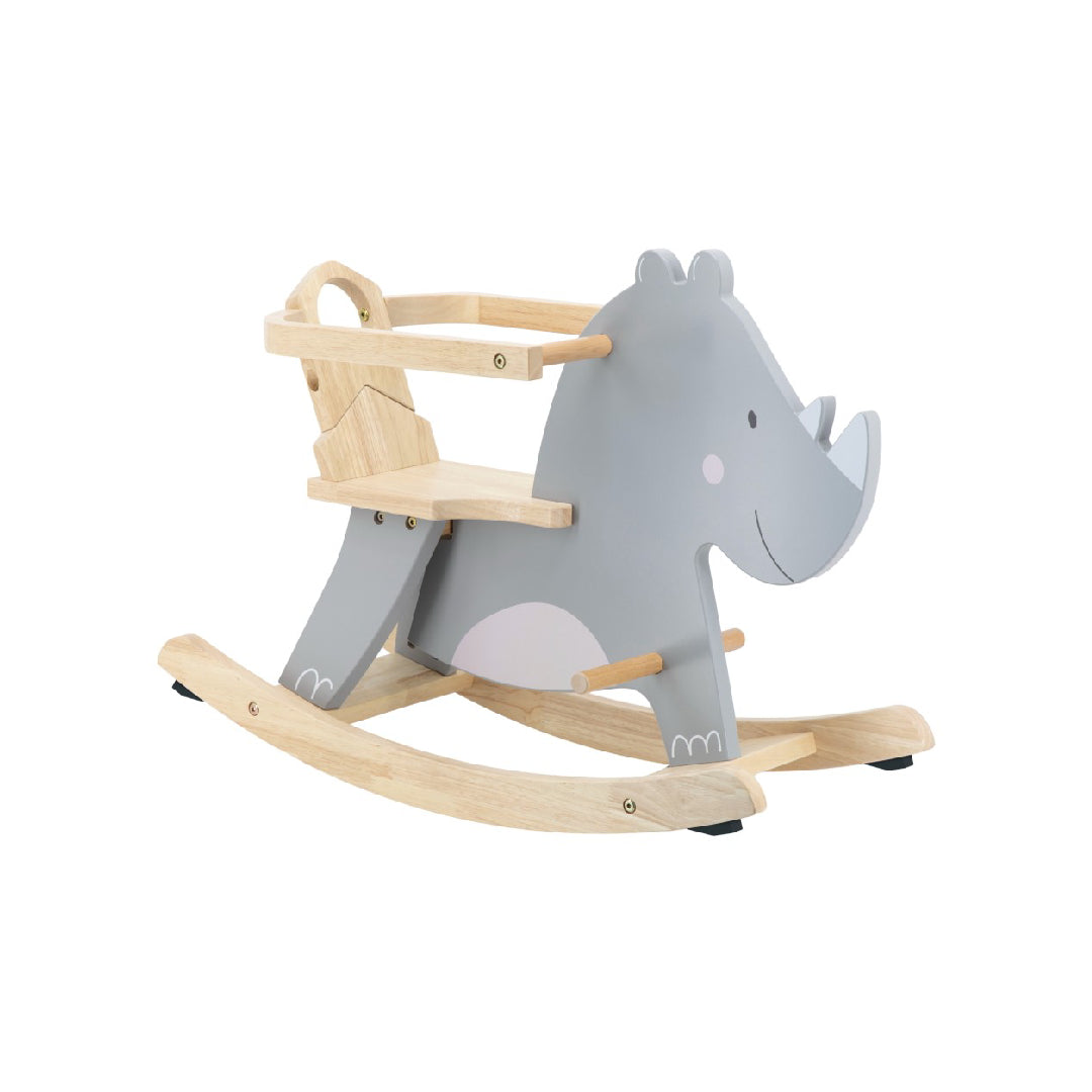 Tryco Hobbeldier Hout Neushoorn - Rhino - Uniquekidz