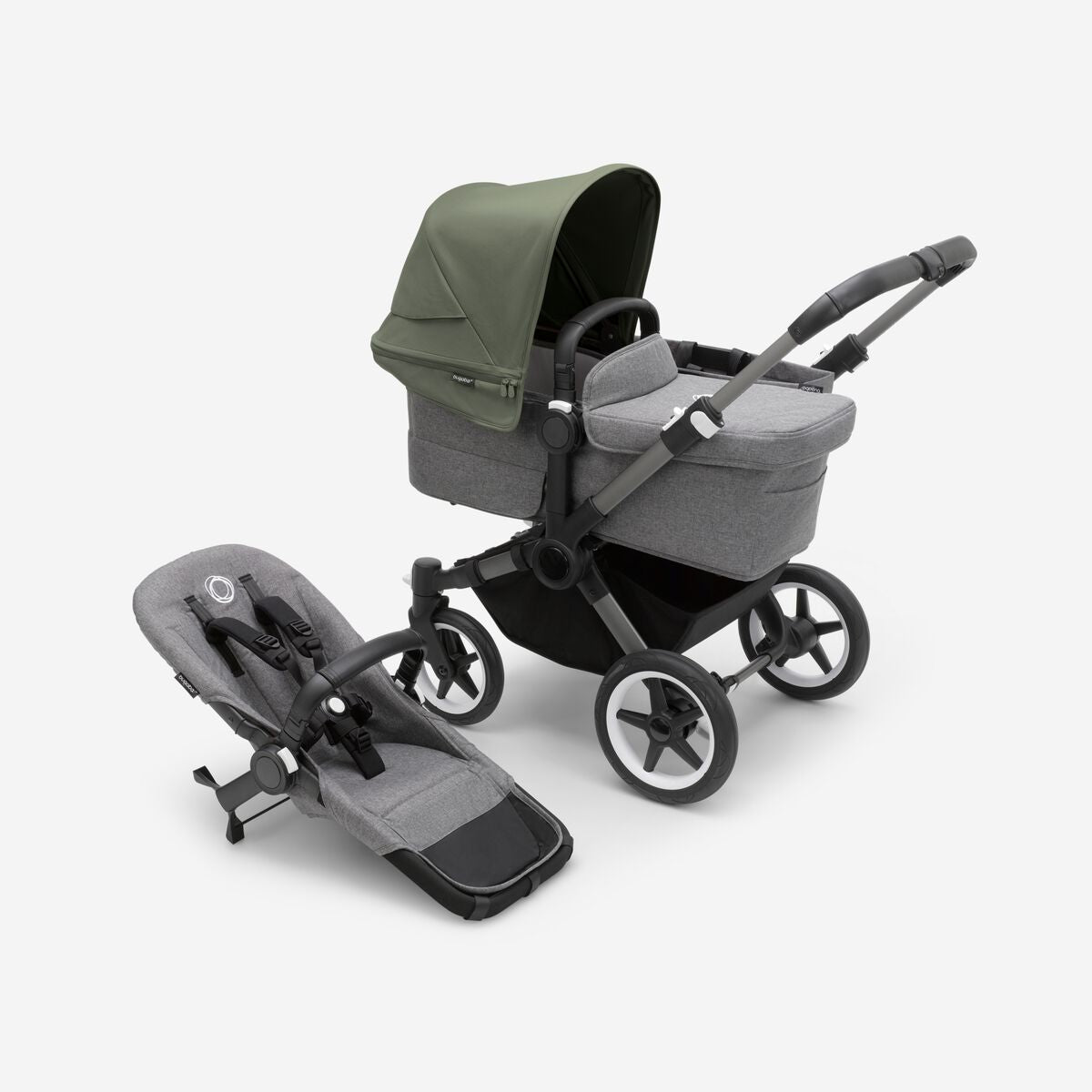 Bugaboo Donkey 5 Mono kinderwagen met wieg en stoel