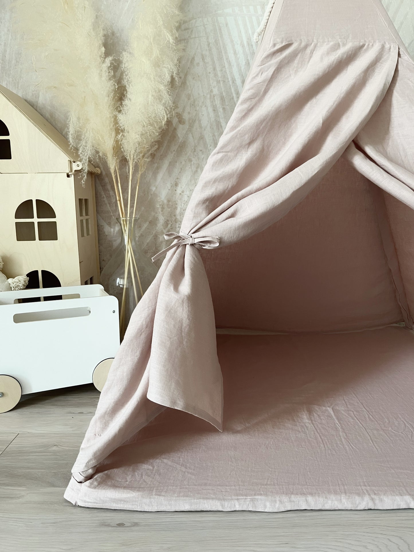 Teepee tent/ Tipi tent - Powder Pink Linnen