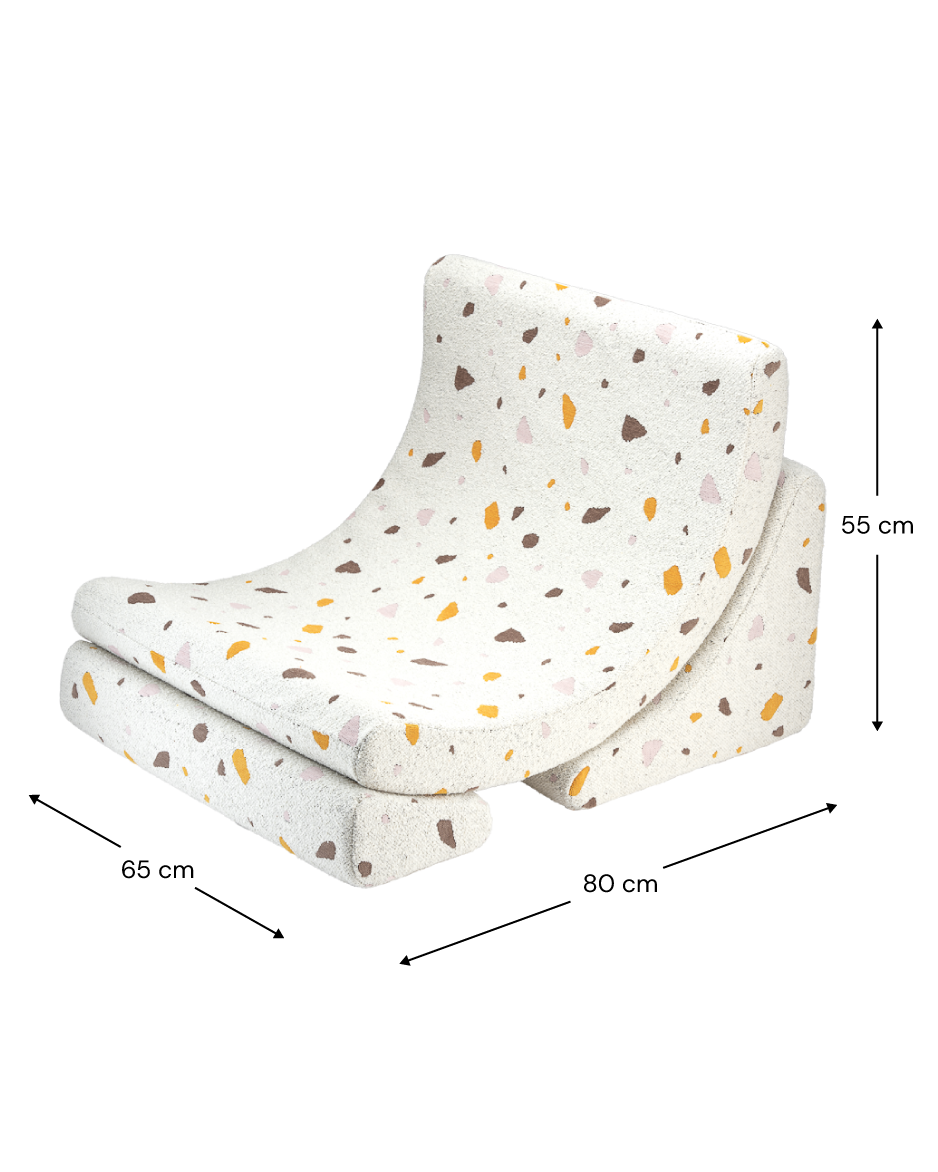 Wigiwama Terrazzo Marble Moon Chair