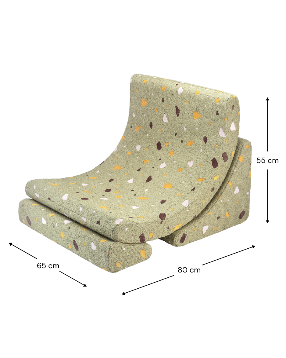 Wigiwama Terrazzo Moss Moon Chair