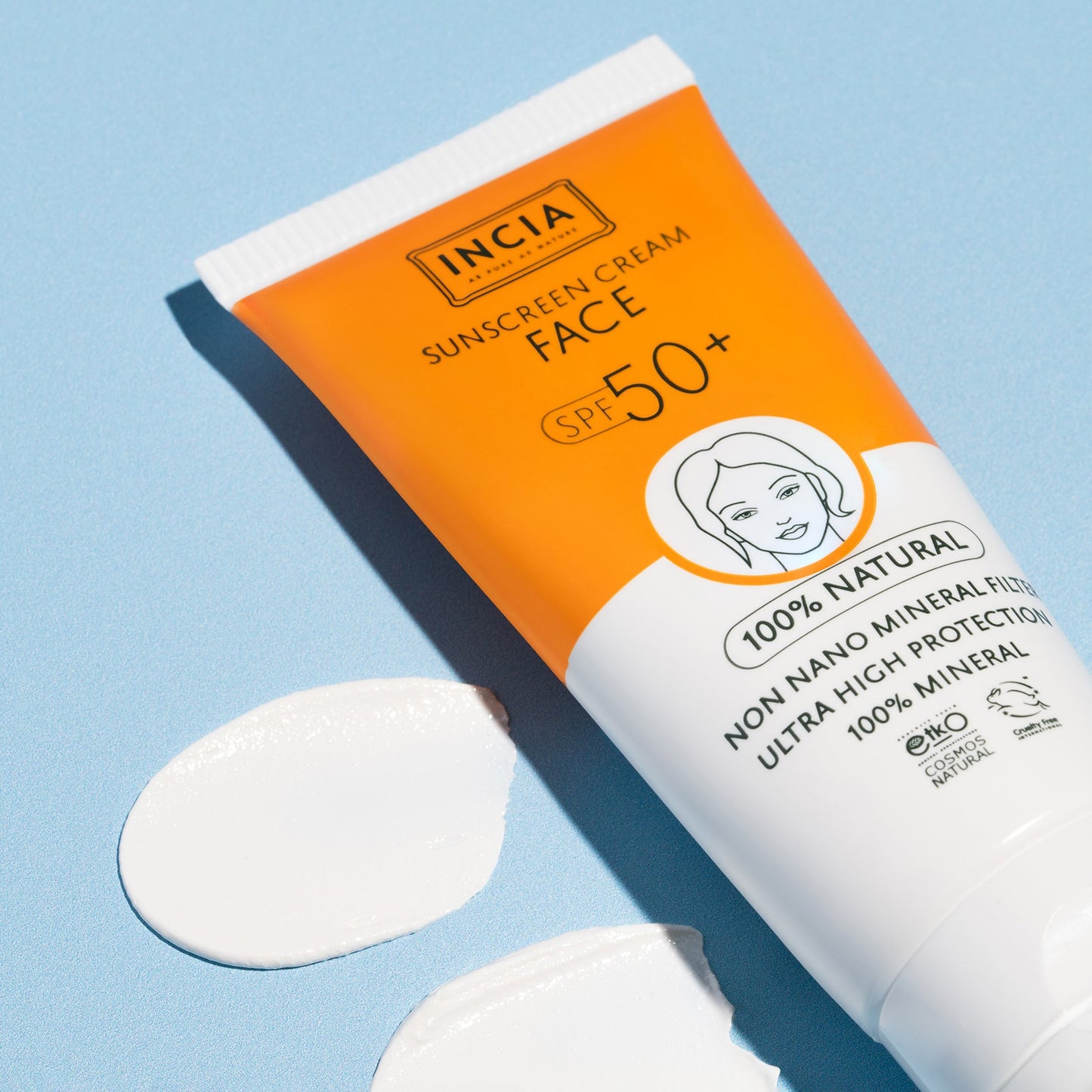 INCIA Natuurlijke Zonnebrandcrème voor het Gezicht SPF 50