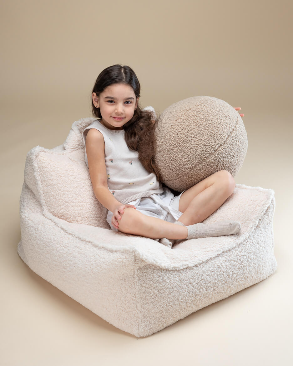 Wigiwama Cream White Beanbag Chair