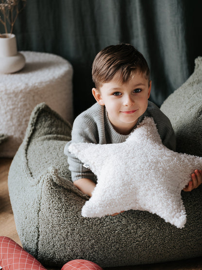 Wigiwama Cream White Star Cushion