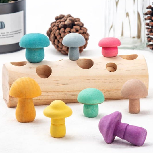 Unique kidz - Houten paddenstoelen set - Uniquekidz