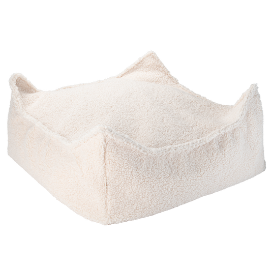 Wigiwama Cream White Square Ottoman