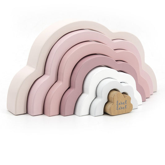 Label Label Regenboogpuzzel Wolk Roze - Uniquekidz