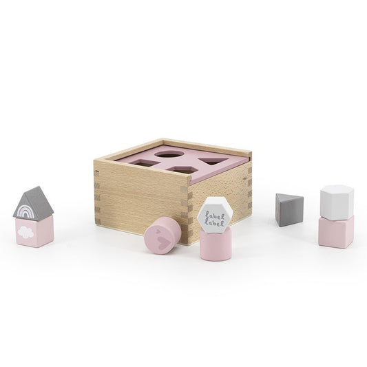 Label Label Vormenstoof Vierkant Roze - Uniquekidz